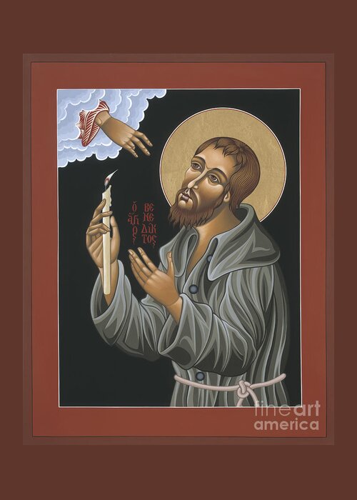 St. Benedict Joseph Labre Greeting Card featuring the painting St. Benedict Joseph Labre 062 by William Hart McNichols