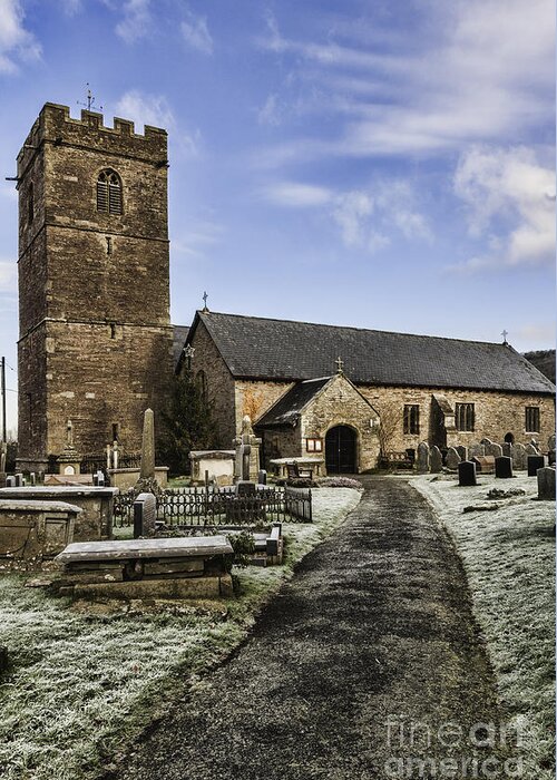Talgarth Greeting Card featuring the photograph St Gwendolines Church Talgarth 4 by Steve Purnell