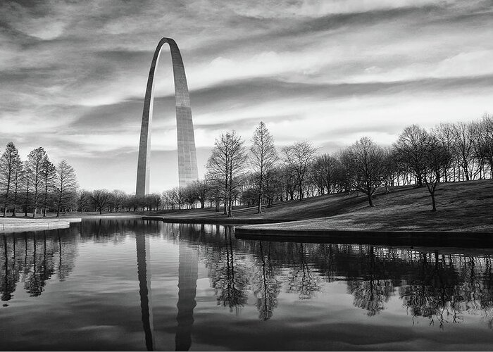 Arch Greeting Card featuring the photograph St Louis Arch by Errick Cameron