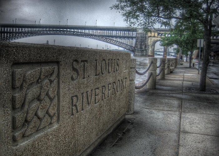 St. Louis Greeting Card featuring the photograph St. Louis Riverfront by Jane Linders