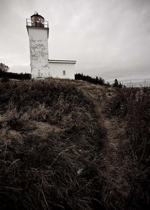 New Brunswick Greeting Card featuring the photograph St. Martins Lighthouse by Laura Tucker