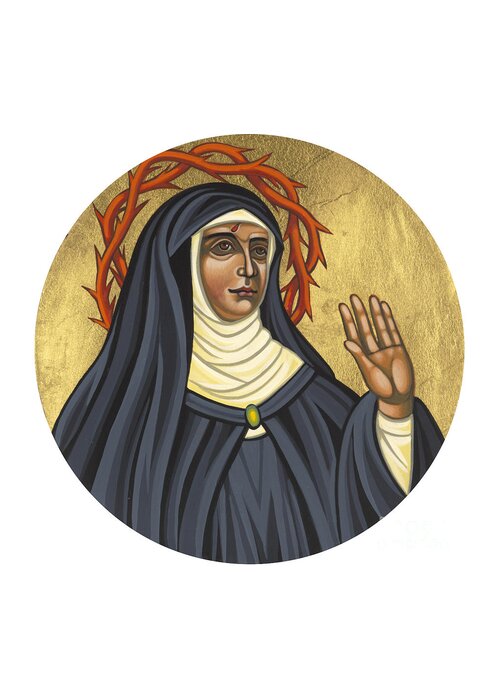 St. Rita Of Cascia Greeting Card featuring the painting St. Rita of Cascia Patroness of the Impossible 206 by William Hart McNichols