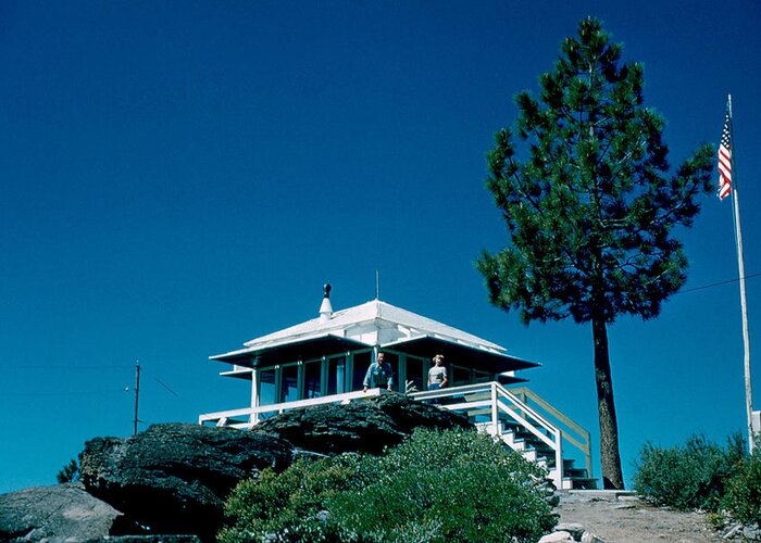 Lookout Greeting Card featuring the photograph State Line Lookout 1956 2 by Cumberland Warden