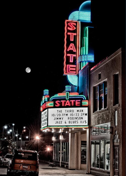 Hdr Greeting Card featuring the photograph State Theater by Jim Thompson