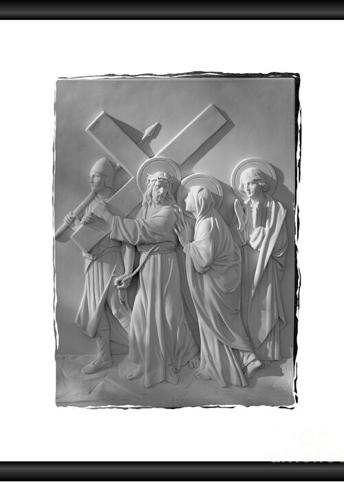 Stations Of The Cross Greeting Card featuring the photograph Station I V by Sharon Elliott