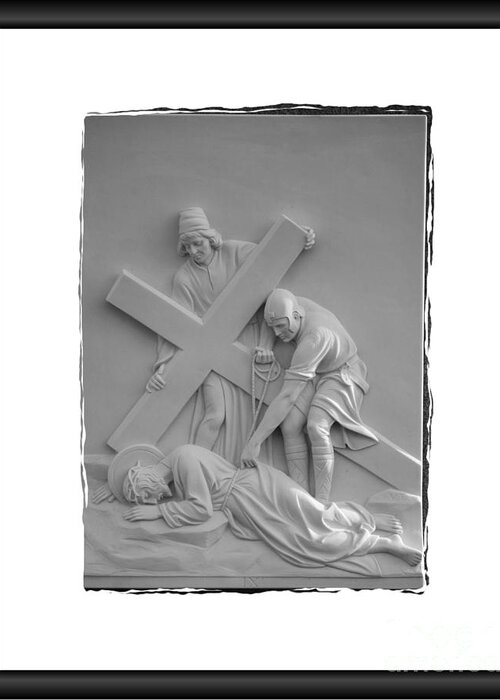 Stations Of The Cross Greeting Card featuring the photograph Station I X by Sharon Elliott