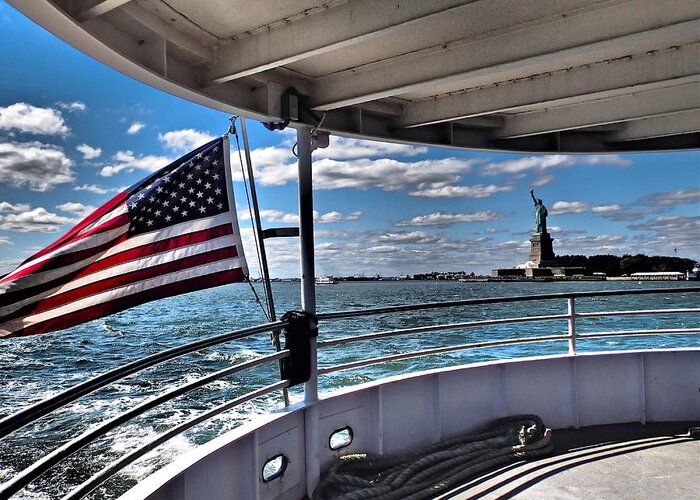 Statue Of Liberty Greeting Card featuring the photograph Statue Of Liberty by Lori Sharlow