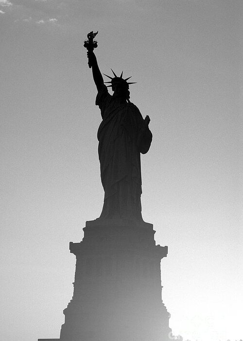 Statue Of Liberty Greeting Card featuring the photograph Statue of Liberty by Tony Cordoza