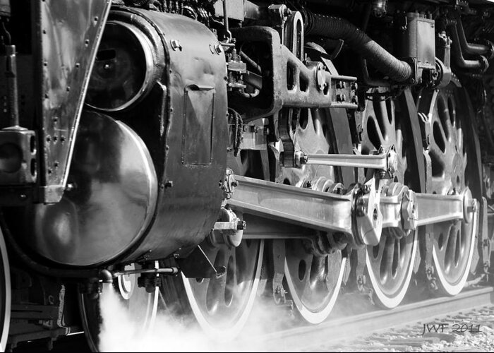 Trains Greeting Card featuring the photograph Steam Engine 3985 by John Freidenberg