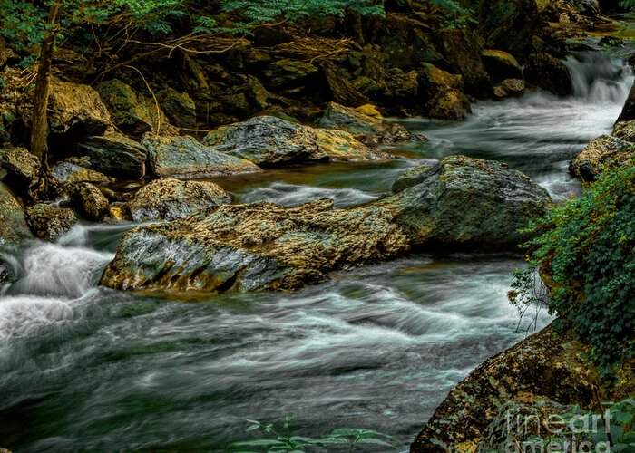 Art Prints Greeting Card featuring the photograph Steel Stream by Dave Bosse