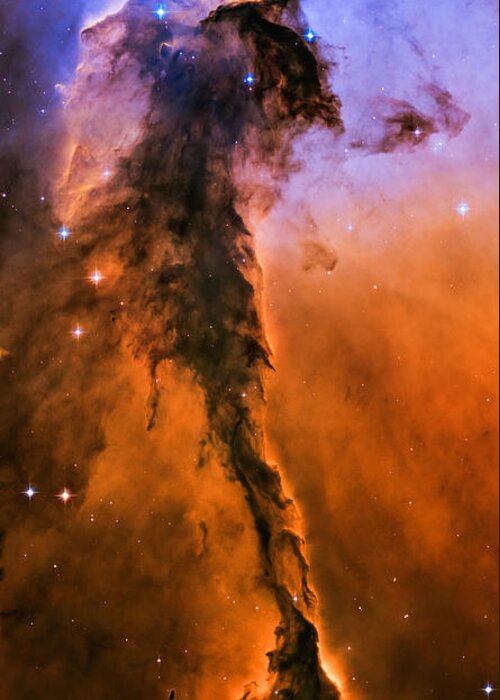 Eagle Nebula Greeting Card featuring the photograph Stellar Spire in the Eagle Nebula by Marco Oliveira