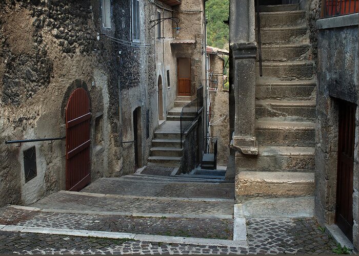 Steps Greeting Card featuring the photograph Steps Scanno Abruzzo by Jerry Daniel