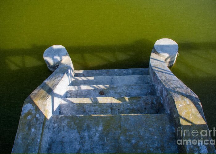 Steps Greeting Card featuring the photograph Steps to the Water by Dale Powell
