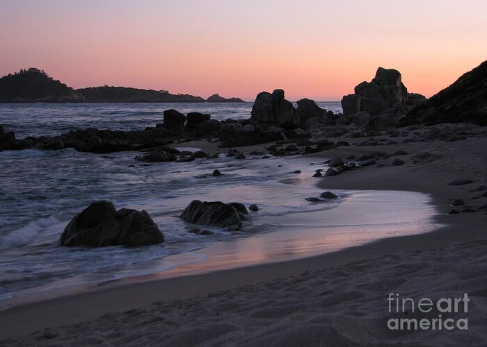 Carmel Greeting Card featuring the photograph Stewart's Cove at Sunset by James B Toy