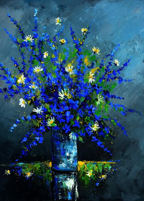 Flowers Greeting Card featuring the painting Still life 675130 by Pol Ledent