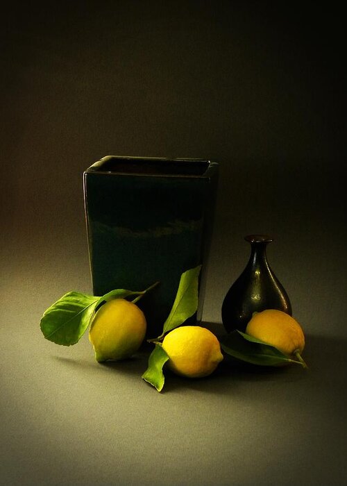 Still Life With Lemons Greeting Card featuring the photograph Still Life With Lemons by Frank Wilson