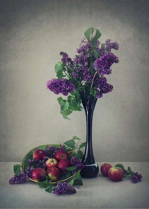 Bouquet Greeting Card featuring the photograph Still Life With Lilac by Dimitar Lazarov -