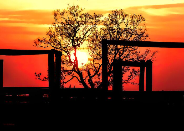 Texas Photograph Greeting Card featuring the photograph Stockyard Sunset by Lucy VanSwearingen