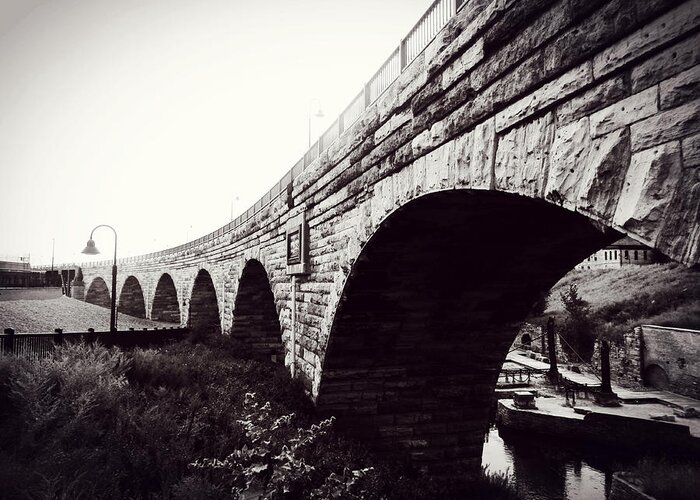 Stone Arch Bridge Greeting Card featuring the photograph Stone Arch Bridge by Zinvolle Art