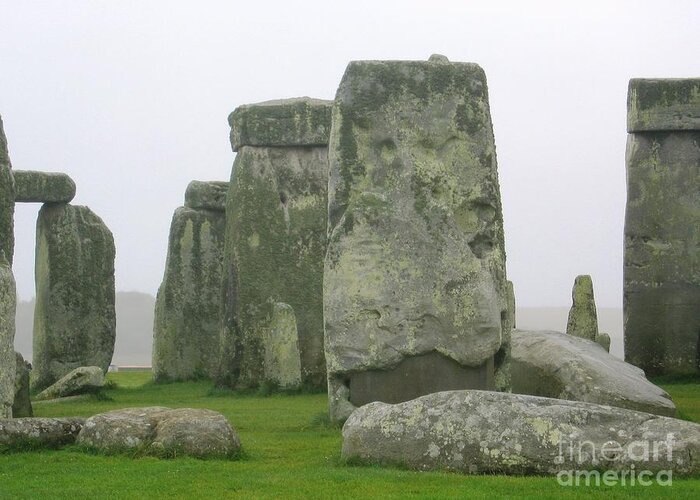 Stonehenge Greeting Card featuring the photograph Stonehenge Detail by Denise Railey