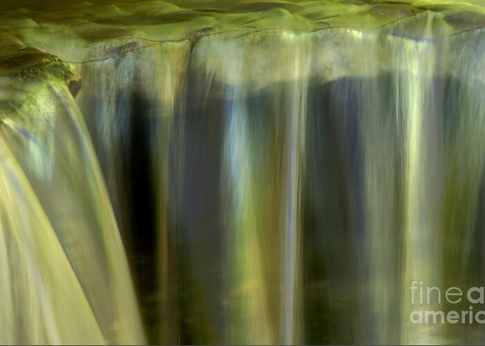 Stony Brook Waterfall Greeting Card featuring the photograph Stony BRook Waterfall Abstract by Adam Jewell