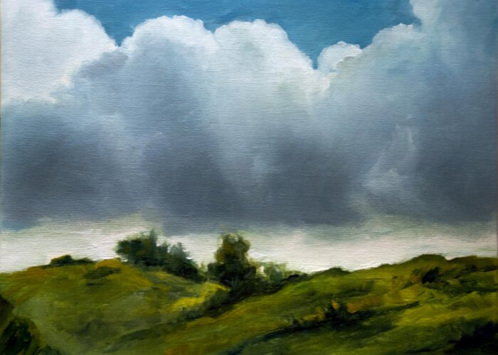 Storm Approaching Greeting Card featuring the painting Storm Approaching by Anthony Enyedy