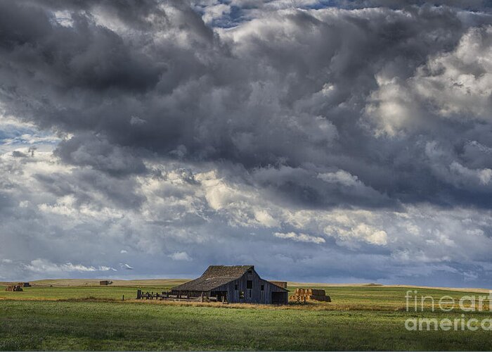 South Dakota Greeting Card featuring the photograph Storm Over Barn by Steve Triplett