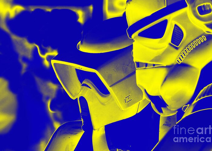 Stormtrooper Greeting Card featuring the photograph Stormtrooper and Biker Scout by Micah May
