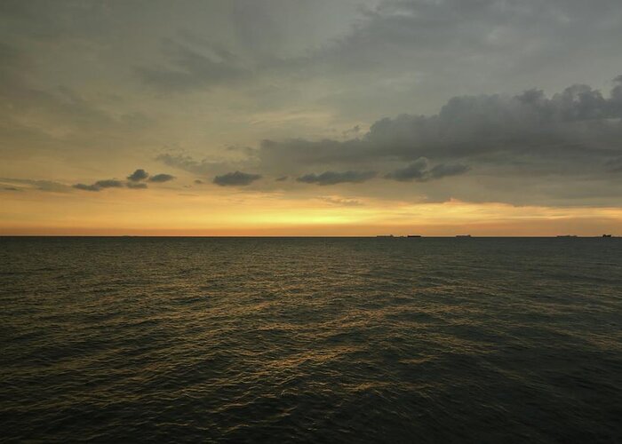 Scenics Greeting Card featuring the photograph Straits Of Malacca by Mahmud Ahsan