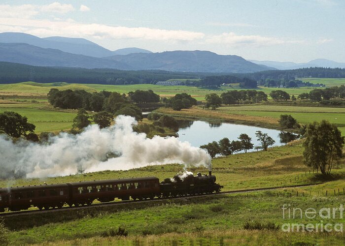 Strathspey Railway Greeting Card featuring the photograph The Strathspey Railway by Phil Banks