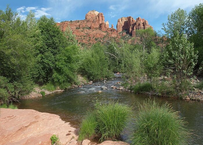 Arizona Greeting Card featuring the photograph Stream by Steve Ondrus