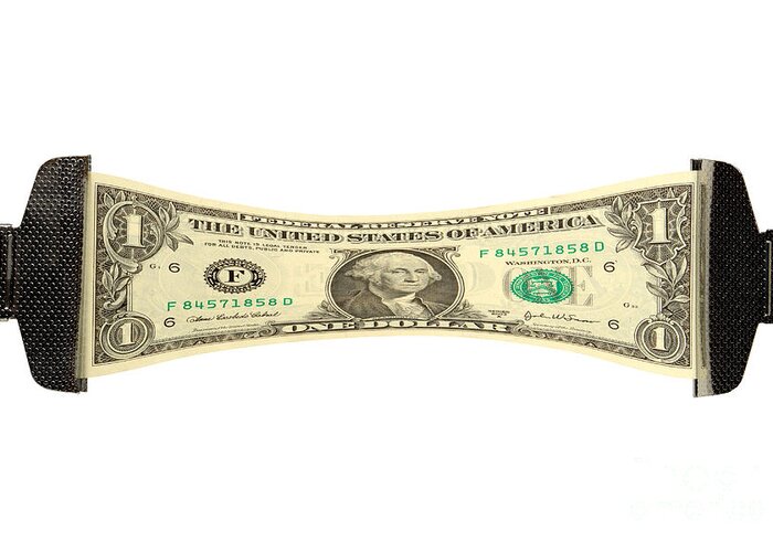 Dollar Greeting Card featuring the photograph Stretching the Dollar by Olivier Le Queinec
