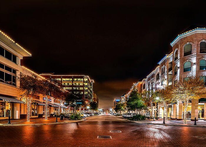 Sugar Land Town Center Greeting Card featuring the photograph Sugar Land Town Square by David Morefield