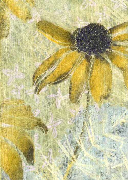 Flowers Greeting Card featuring the mixed media Daydream by Lynn Nafey