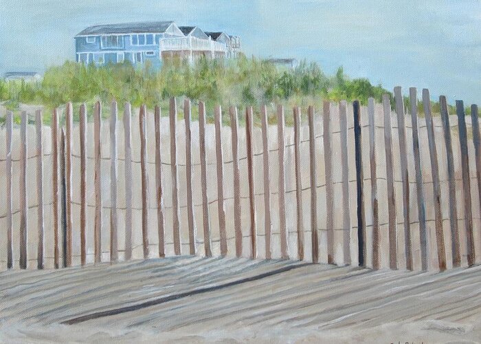 Sea Isle City Greeting Card featuring the painting Summer Gone By by Paula Pagliughi