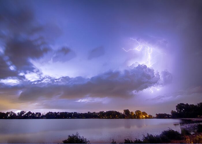 Lightning Greeting Card featuring the photograph Summer Storm by James BO Insogna