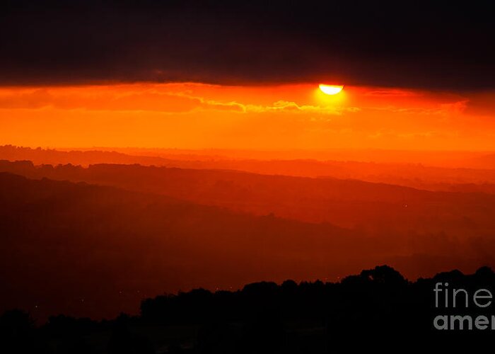 Airedale Greeting Card featuring the photograph Sunrise in Ilkley by Mariusz Talarek