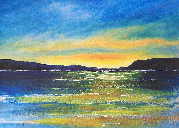 Sunrise Greeting Card featuring the painting Sunrise by Jane See