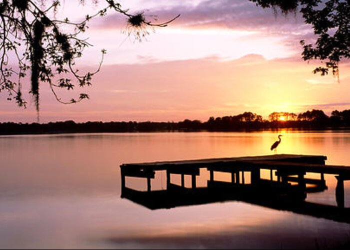 Photography Greeting Card featuring the photograph Sunrise Over Lake Whippoorwill by Panoramic Images