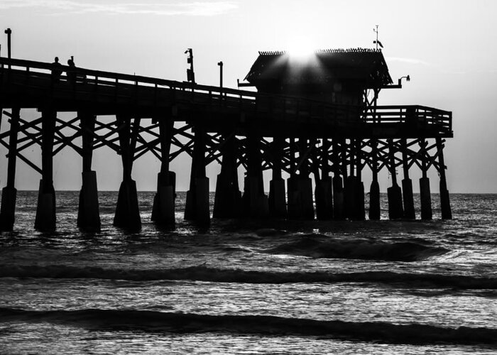 Florida Greeting Card featuring the photograph Sunrise Over Pier by Stefan Mazzola