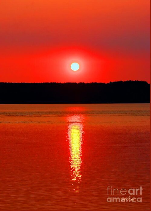 Water Greeting Card featuring the photograph Sunrise Over Whidbey Island by Tap On Photo