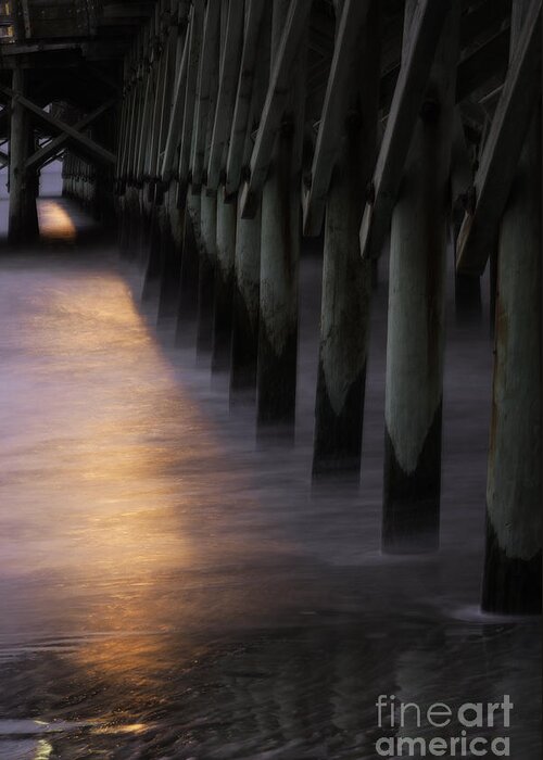 Ocean Side Pier Greeting Card featuring the photograph Sunset Apache Pier by David Waldrop