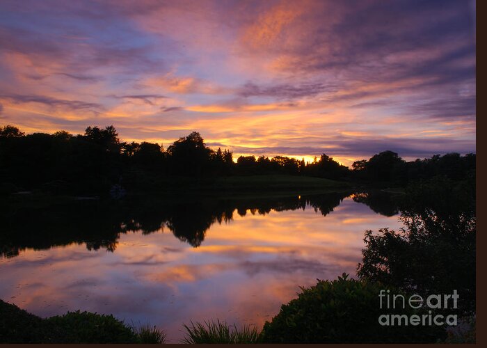 Sunset Greeting Card featuring the photograph Sunset at Japanese Garden by Nancy Mueller