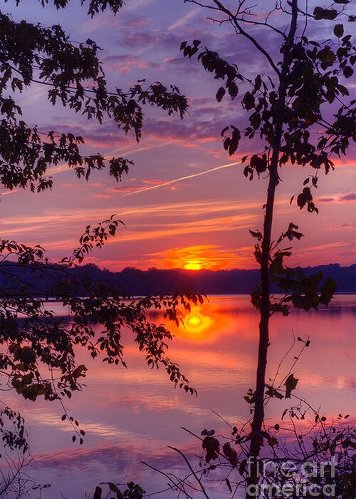 Sunset Greeting Card featuring the photograph Sunset at Loch Raven by ELDavis Photography
