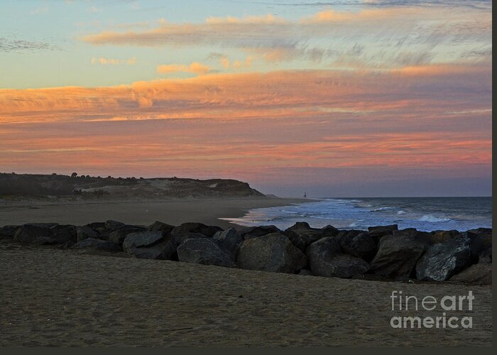 Sunset Greeting Card featuring the photograph Sunset at the Beach by Robert Pilkington