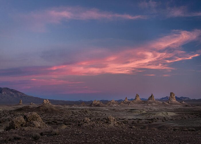 California Greeting Card featuring the photograph Sunset at Trona Pinnacles by Cat Connor