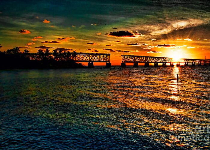 Bahia Greeting Card featuring the photograph Sunset Bridge by Photos By Cassandra
