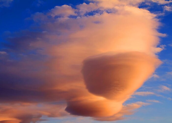 Lenticular Clouds Greeting Card featuring the photograph Sunset Clouds by Donna Kennedy