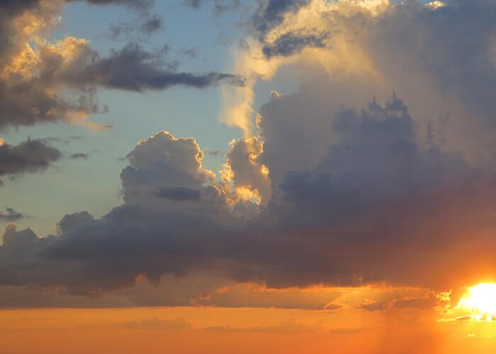 Sunset Greeting Card featuring the photograph Sunset Shower Sarasota by Richard Goldman
