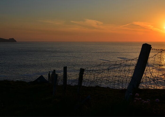 Sunset Greeting Card featuring the photograph Sunset in Dunquin by Barbara Walsh